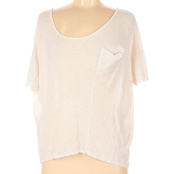 Lani Short Sleeve Blouse in Ivory/Multicolor Dot Print Size M - Picture 2 of 10